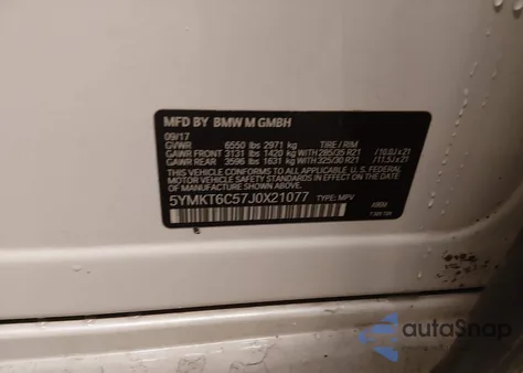 2018 BMW X5 M from USA, damaged, VIN 5YMKT6C57J0X21077